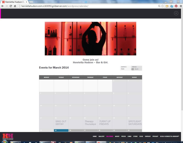 New HH Website ~ calendar